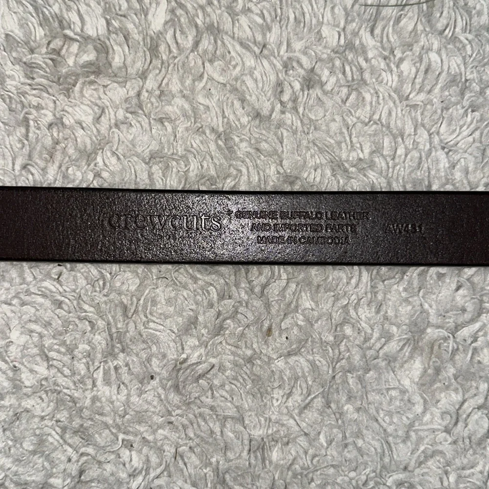 J crew Crewcuts boys brown leather belt (10)